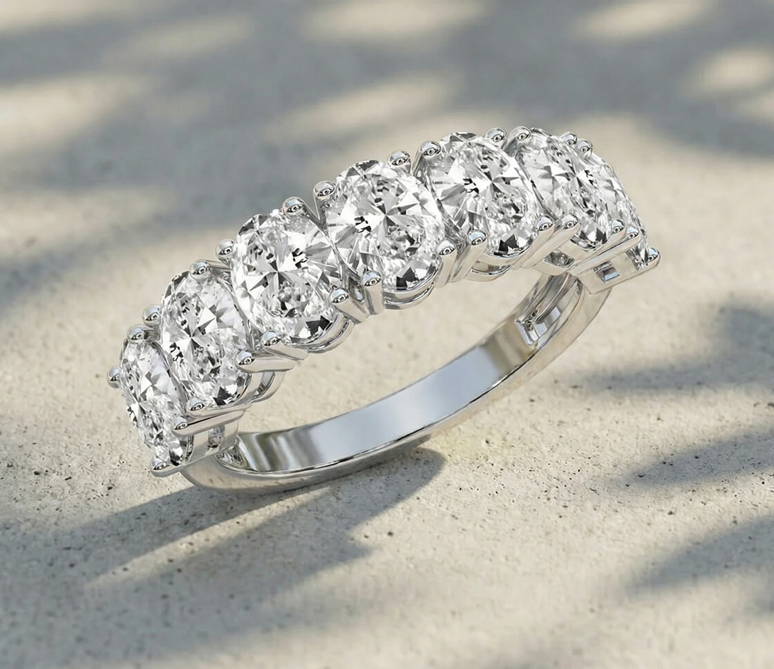 Blanca Oval Anniversary Band