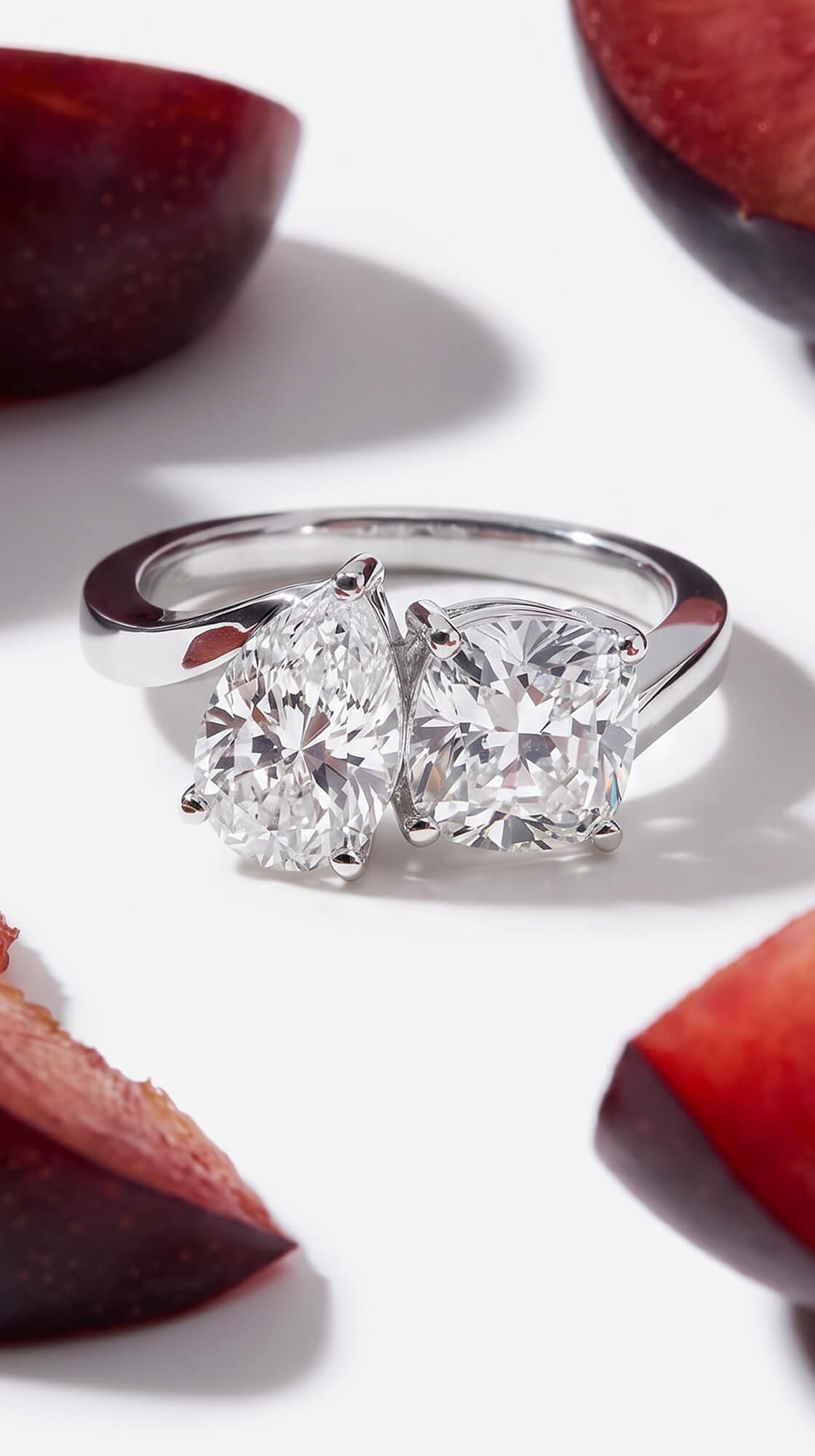 CECELIA TWO STONE RING