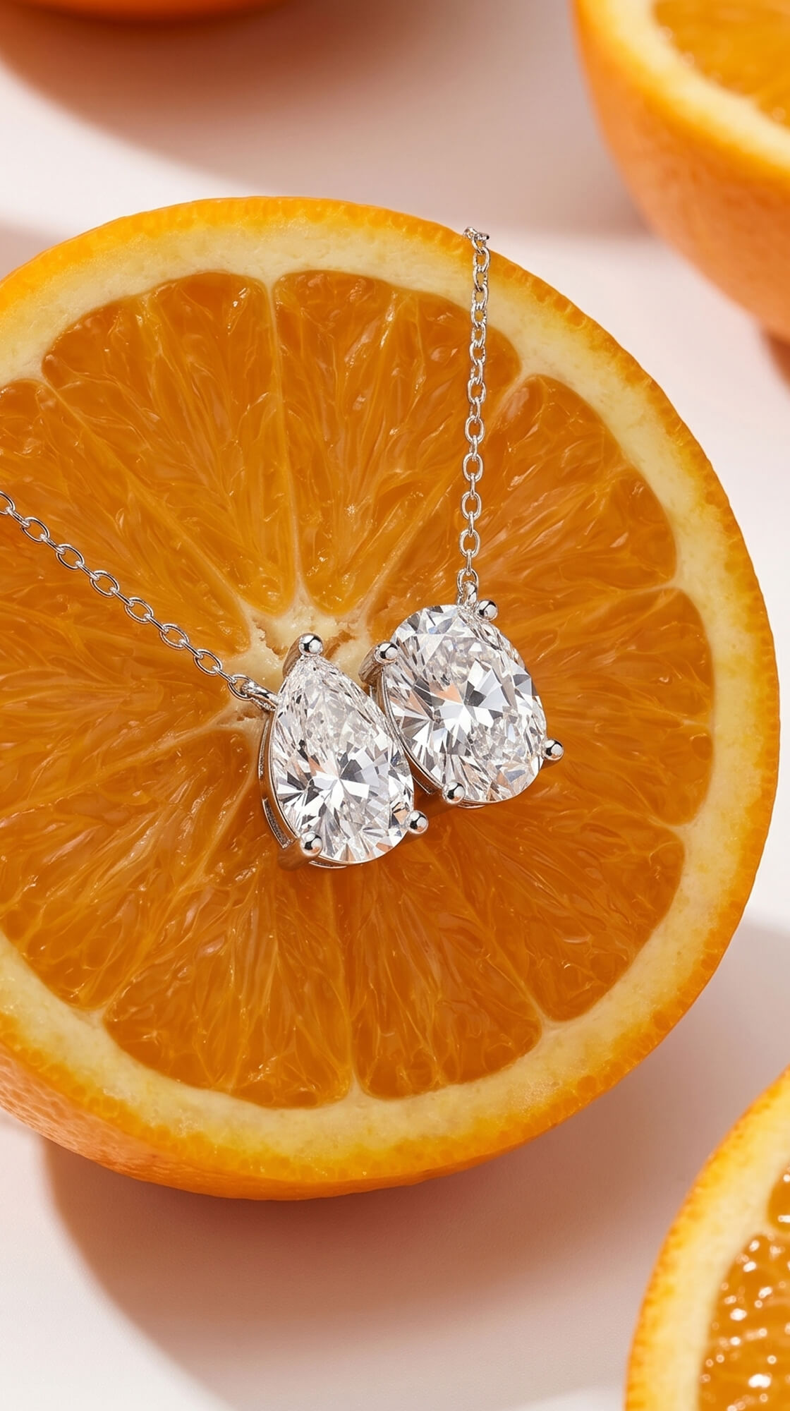 Sweetheart Spark Two Stone Fashion Necklace