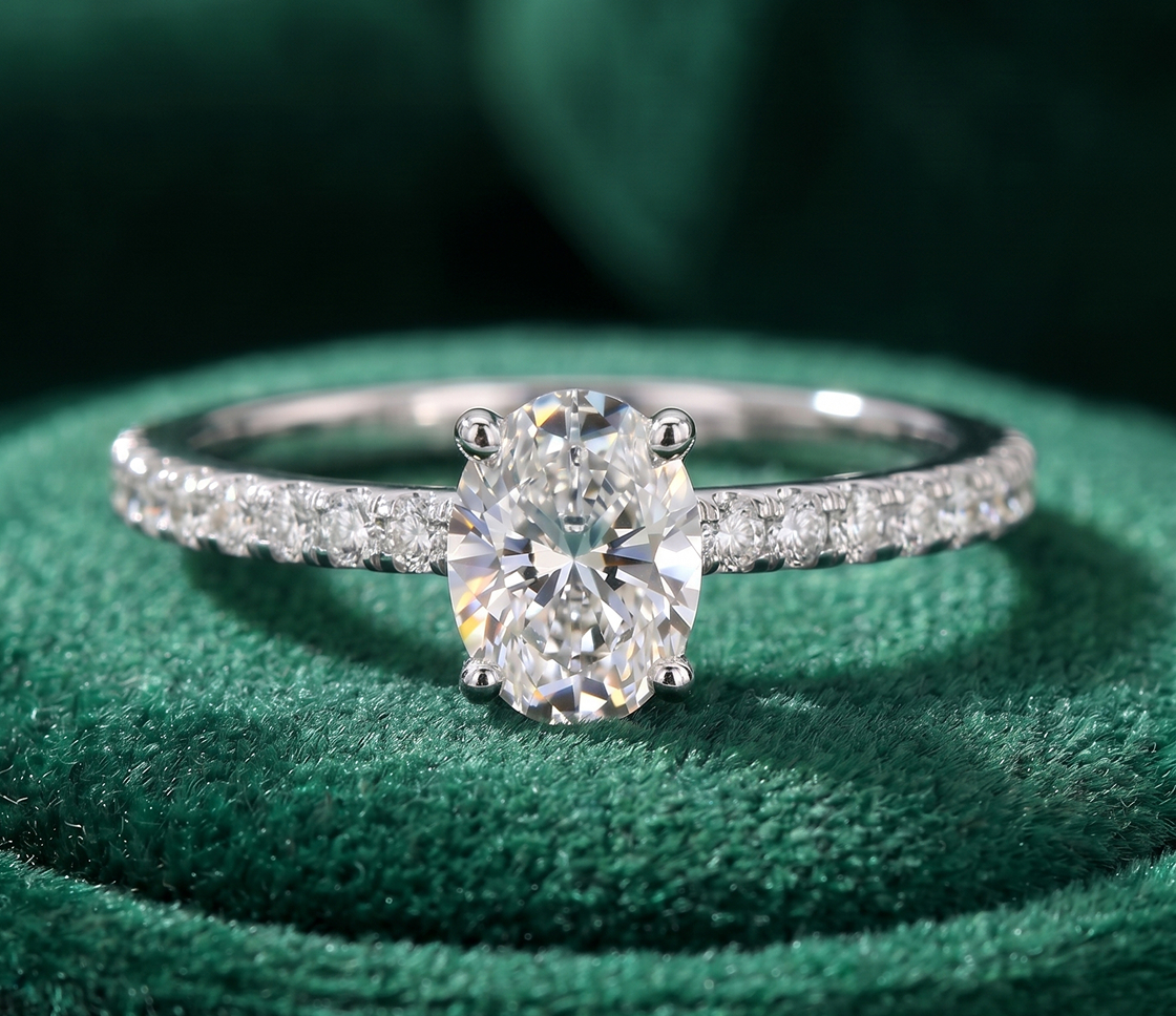 1 carat oval engagement ring