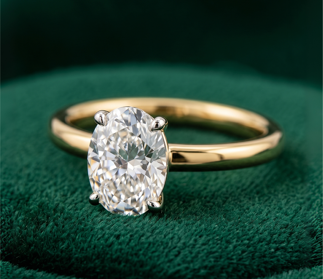 2 carat oval engagement ring