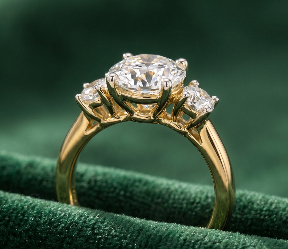 2 carat round engagement ring